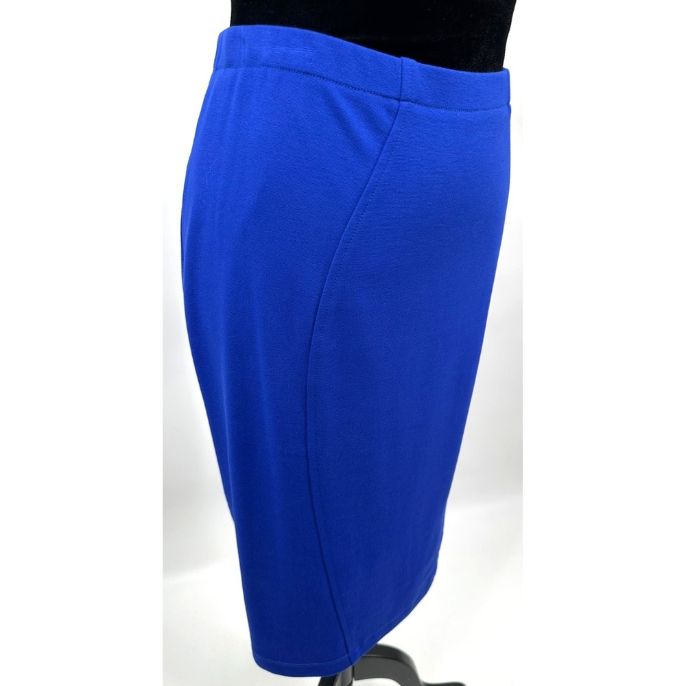 Yoana Baraschi Womens Straight Fitted Pencil Skirt Small Sapphire Blue Knit - Picture 6 of 12
